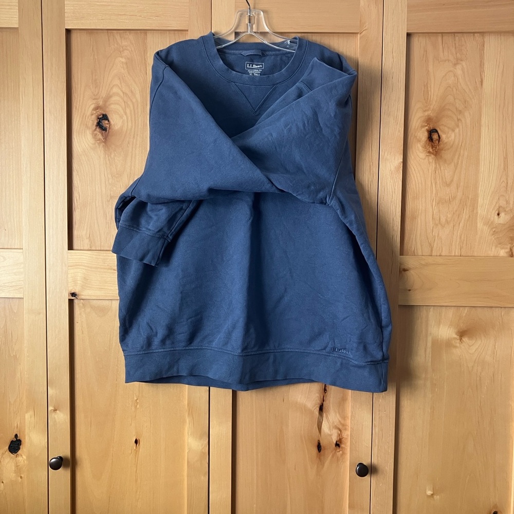 L.L. Bean Dusty Blue Traditional Fit Sweatshirt - Picture 2 of 5